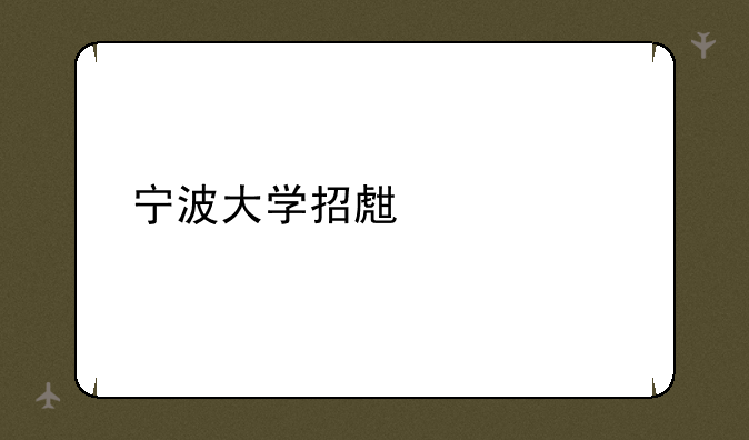 宁波大学招生简章