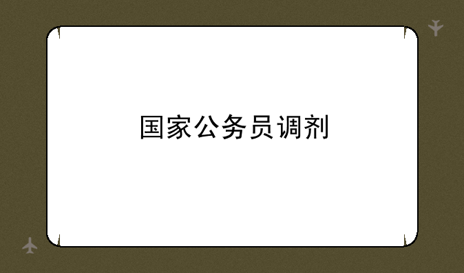 国家公务员调剂
