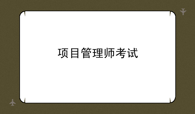 项目管理师考试