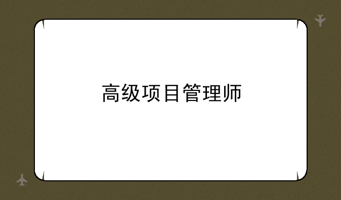 高级项目管理师