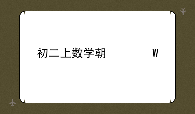 初二上数学期中试题