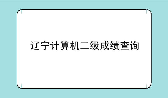 辽宁计算机二级成绩查询